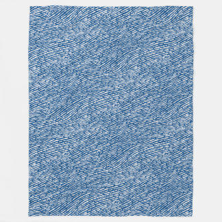 Manta Polar Patrón abstracto 140523 - Blanco sobre azul shibor