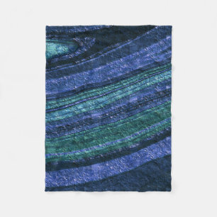 Manta Polar Patrón abstracto, azul y verde, textura