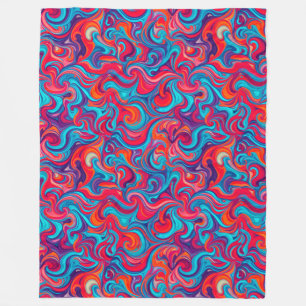 Manta Polar Patrón abstracto colorido
