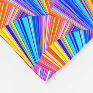 Manta Polar Patrón abstracto de color loco y brillante