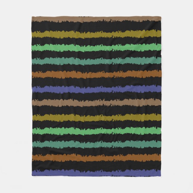 Manta Polar Patrón abstracto de línea colorido (Anverso)