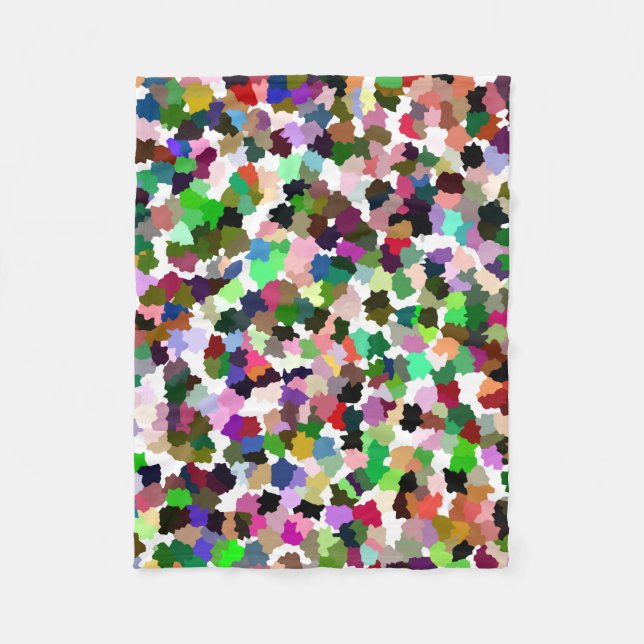 Manta Polar Patrón abstracto multicolor (Anverso)