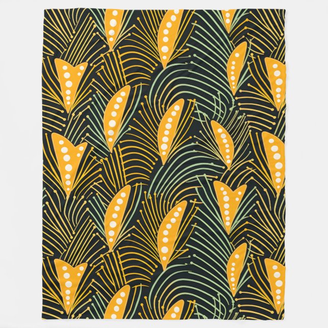 Manta Polar Patrón africano vibrante (Anverso)