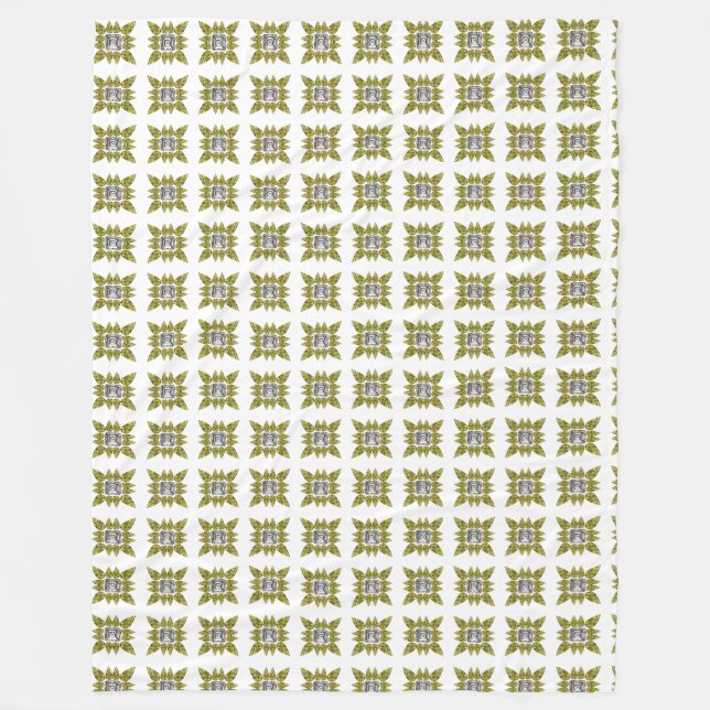 Manta Polar Patrón amarillo (Anverso)