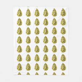 Manta Polar Patrón amarillo