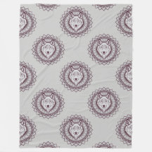 Patrón animal de Guay - Cabeza lobo Mandala 1