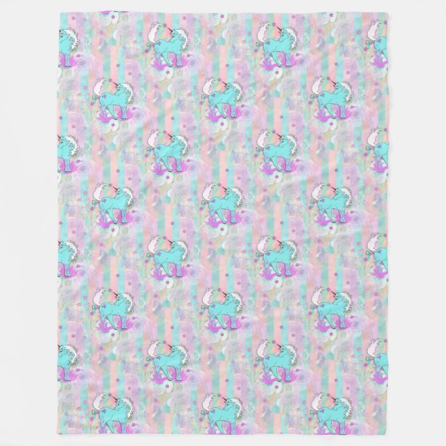 Manta Polar Patrón animal de Guay - Comic Unicorn 1 (Anverso)