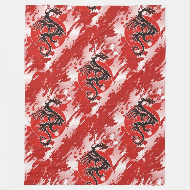 Manta Polar Patrón animal de Guay - Dragones 4 (Anverso)