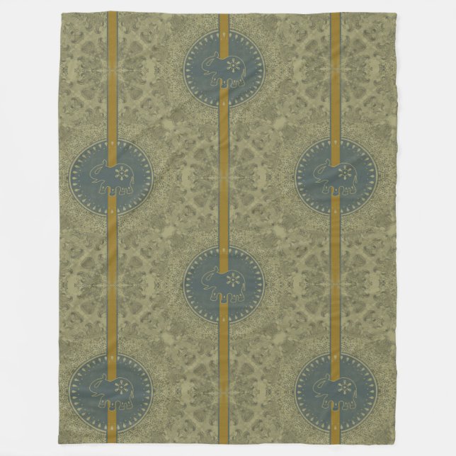 Manta Polar Patrón animal de Guay - Elefante 6 (Anverso)