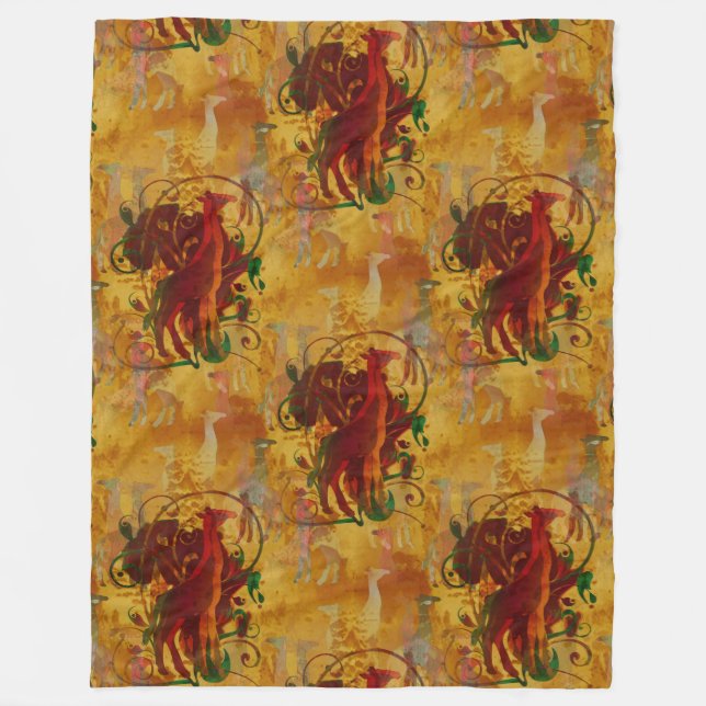 Manta Polar Patrón animal de Guay - Giraffs 1 (Anverso)