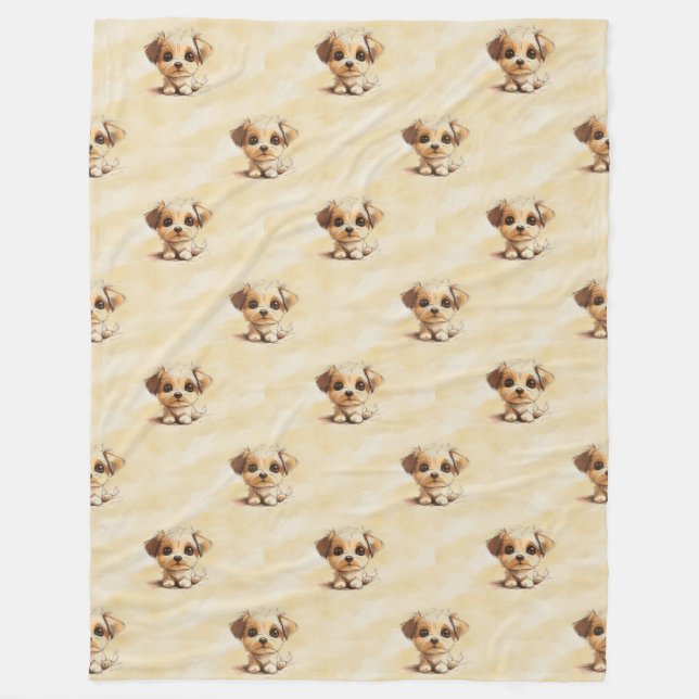 Manta Polar Patrón animal de Guay - Perros triturados 5 (Anverso)