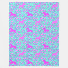 Manta Polar Patrón animal de Guay - Silhouette de caballo 1