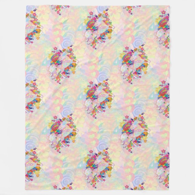 Manta Polar Patrón animal de Guay - Unicornio de potencia de l (Anverso)