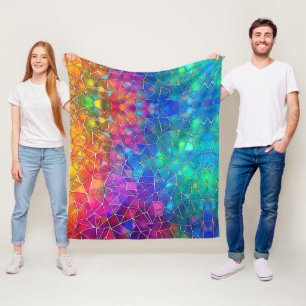 Manta Polar Patrón arcoiris de vidrio templado
