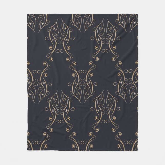 Manta Polar Patrón Art Decó sin inconvenientes. Fondo de cosec (Anverso)