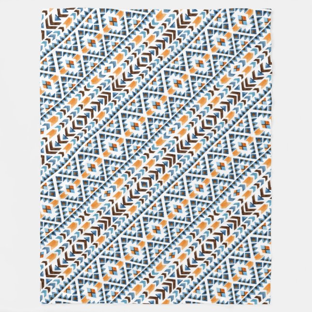 Manta Polar Patrón aztec de cuatricromía (Anverso)