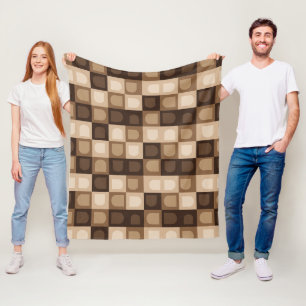 Manta Polar Patrón azteca geométrico moderno de arca boho marr