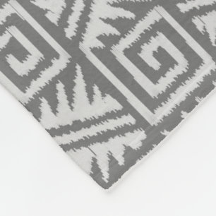 Manta Polar Patrón Azteca Ikat - Tonos grises / grises