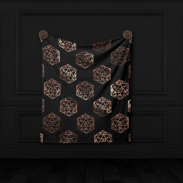 Manta Polar Patrón azul D20 | RPG Fantasy Tabletop Gamer Dice