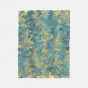 Manta Polar patrón azul y amarillo