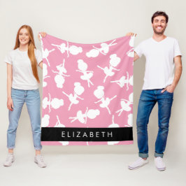 Manta Polar Patrón Ballerina, Chicas de ballet, baile, tu nomb