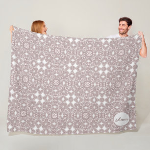 Manta Polar patrón barroco de estilo victoriano