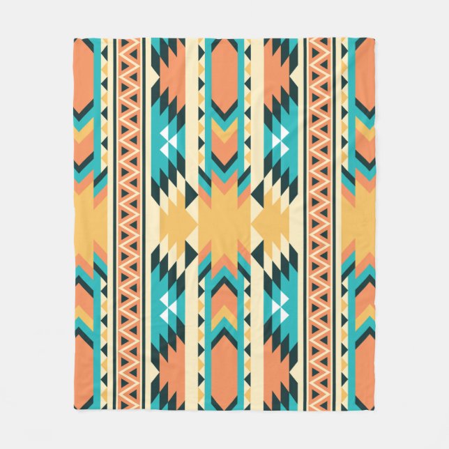 Manta Polar Patrón Boho de estilo suroeste (Anverso)