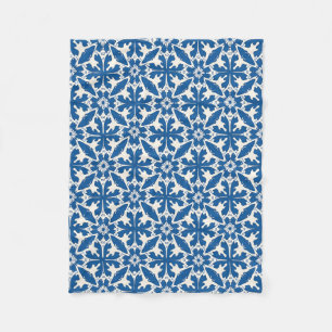Manta Polar Patrón Boho en Azul – Elegante y Audaz
