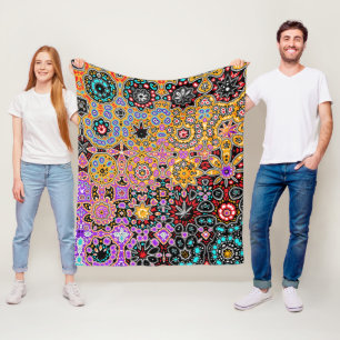 Manta Polar Patrón Boho Klimt Jewel