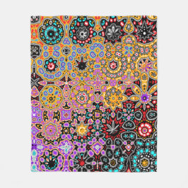Manta Polar Patrón Boho Klimt Jewel