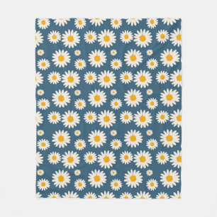 Manta Polar Patrón botánico floral de margarita