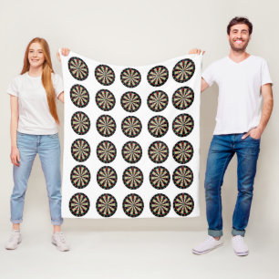 Manta Polar Patrón Bullseye de tableros, funda de fleta media