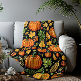 Manta Polar Patrón calabaza Día de cosecha Otoño