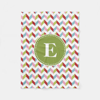 Manta Polar Patrón Chevron de Navidades personalizados