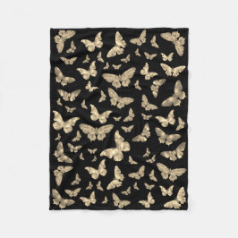 Manta Polar Patrón clásico de arte de mariposa gótica oscura v