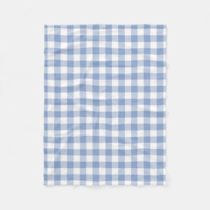 Manta Polar Patrón clásico de Gingham azul comprobado
