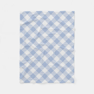 Manta Polar Patrón clásico de Gingham azul comprobado