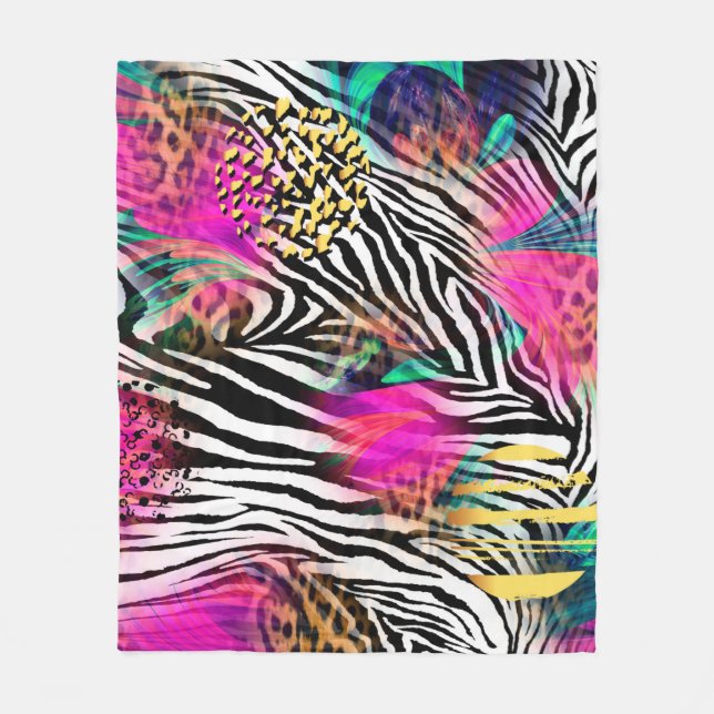 Manta Polar Patrón colorido abstracto con textureabstra de ceb (Anverso)