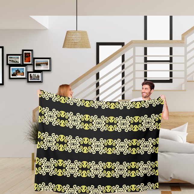 Manta Polar Patrón continuo de franja ornamental amarillo dora (Subido por el creador)