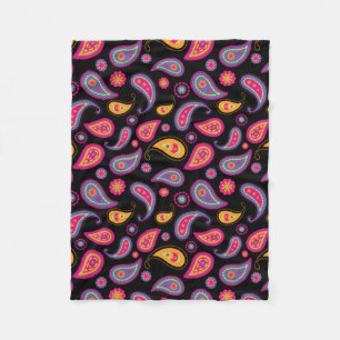 Manta Polar Patrón continuo de Paisley colorido