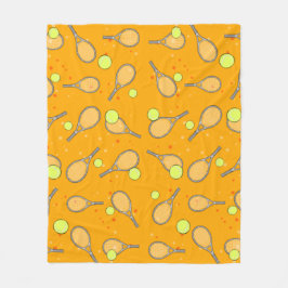 Manta Polar Patrón continuo de tenis - Raqueta y pelota  