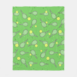 Manta Polar Patrón continuo de tenis - Raqueta y pelota sobre 