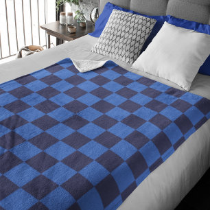 Manta Polar Patrón croata moderno azul oscuro