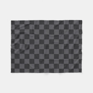 Manta Polar Patrón croata moderno de verificador gris negro