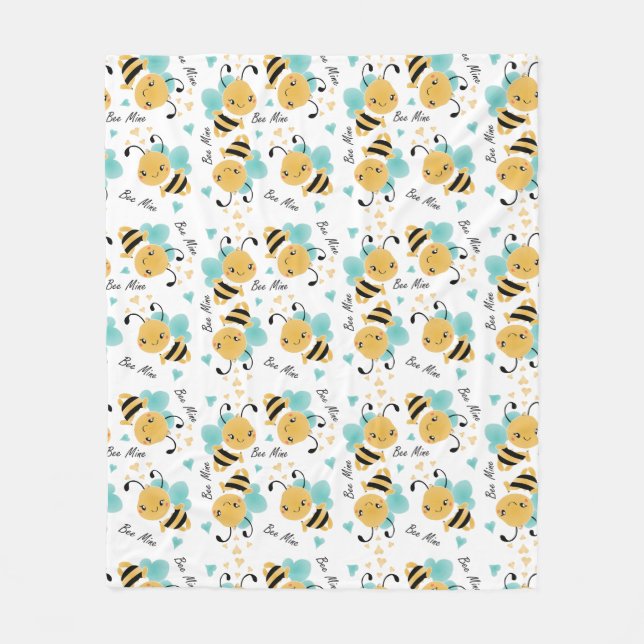 Manta Polar Patrón de abejorros de minas (Anverso)