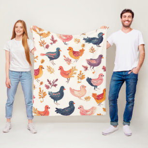 Manta Polar Patrón de acuarela de arte popular turco boho