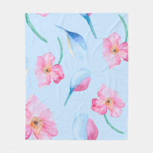 Manta Polar Patrón de acuarela sin costura dibujado a mano con