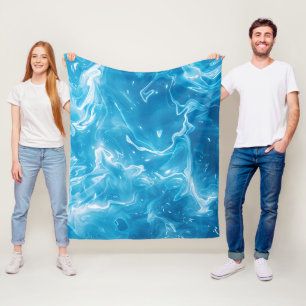 Manta Polar Patrón de agua de la piscina azul Aqua