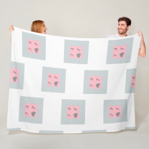 Manta Polar Patrón de AMOR romántico con símbolo de corazón