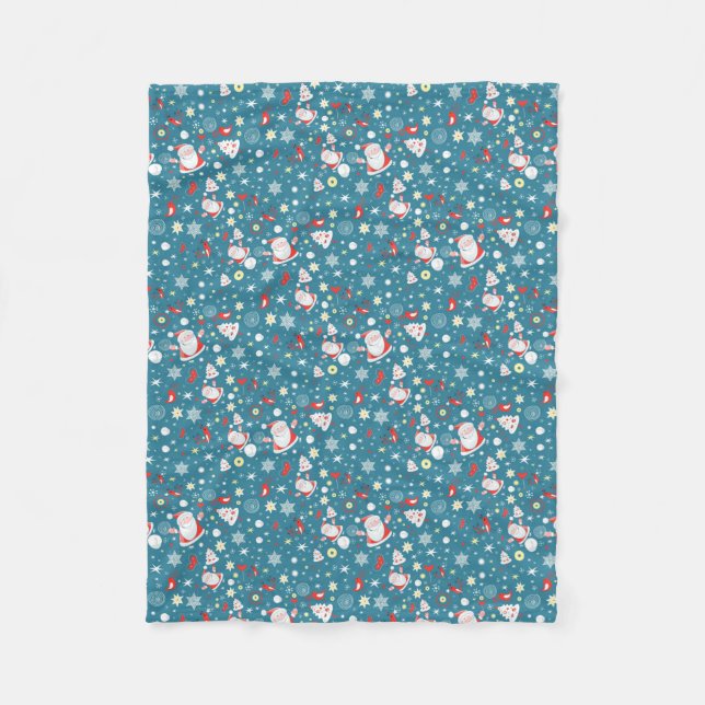 Manta Polar Patrón de amor Santa (Anverso)